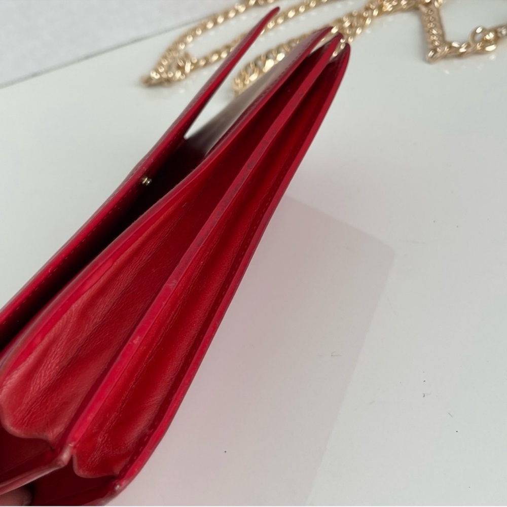 Loewe Red Leather Chain Wallet - Picture 10 of 16